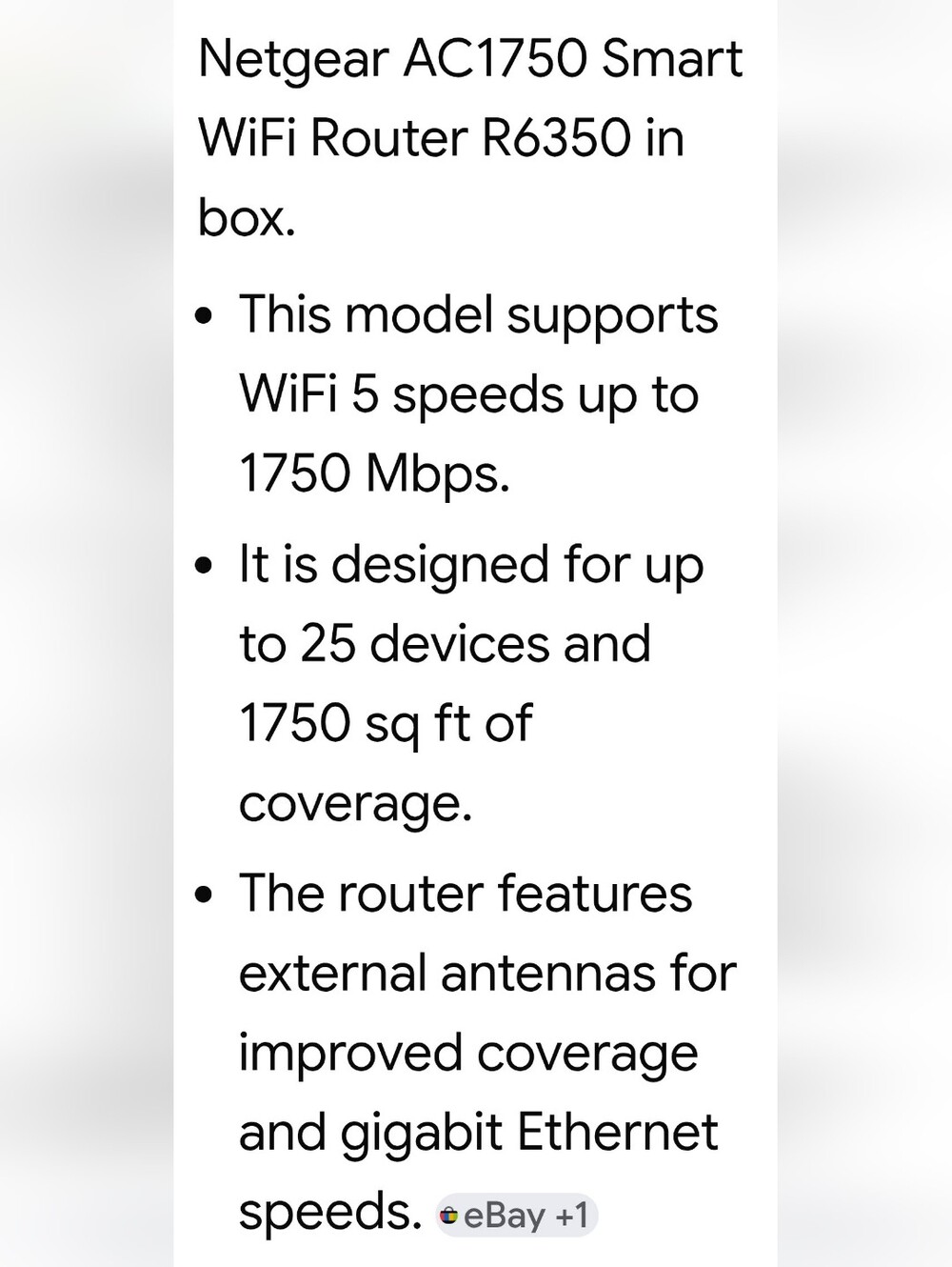 Netgear AC1750 WiFi 5 Router - Picture 7 of 7
